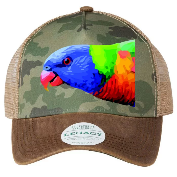 Cool Parrot Bird Funny Side Action Legacy Tie Dye Trucker Hat