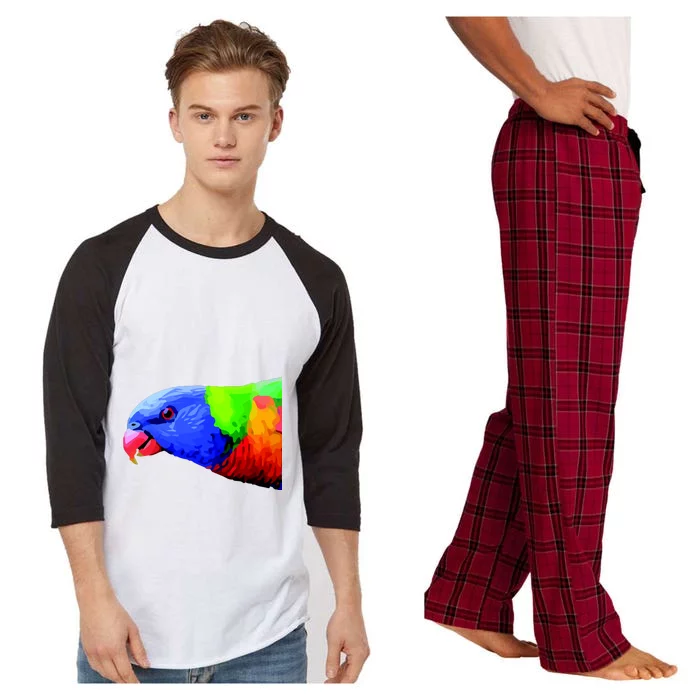 Cool Parrot Bird Funny Side Action Raglan Sleeve Pajama Set