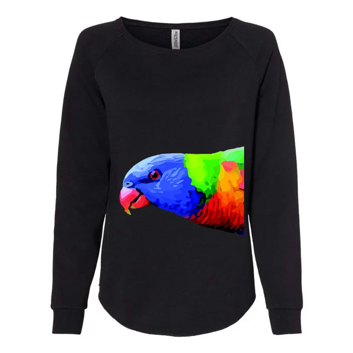 Cool Parrot Bird Funny Side Action Womens California Wash Sweatshirt