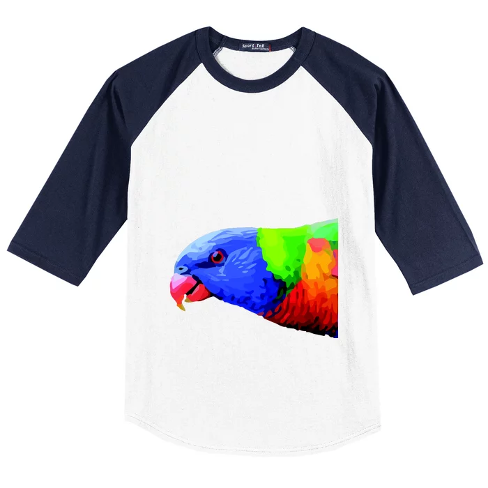 Cool Parrot Bird Funny Side Action Baseball Sleeve Shirt