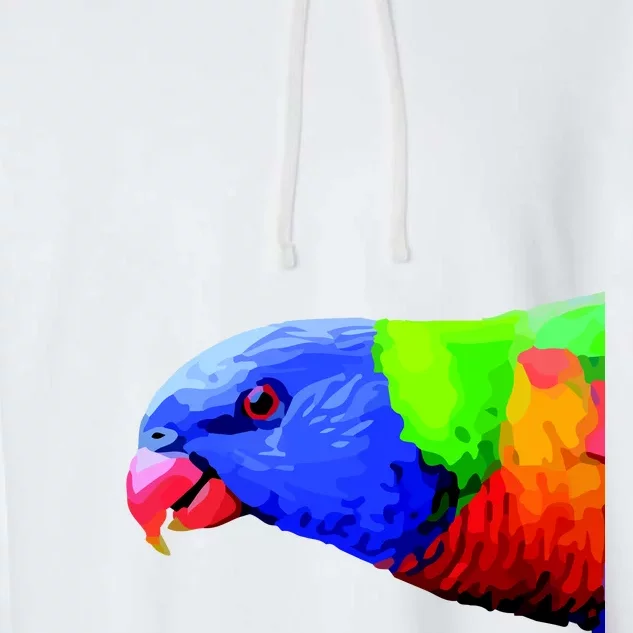 Cool Parrot Bird Funny Side Action Garment-Dyed Fleece Hoodie