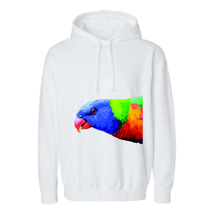 Cool Parrot Bird Funny Side Action Garment-Dyed Fleece Hoodie