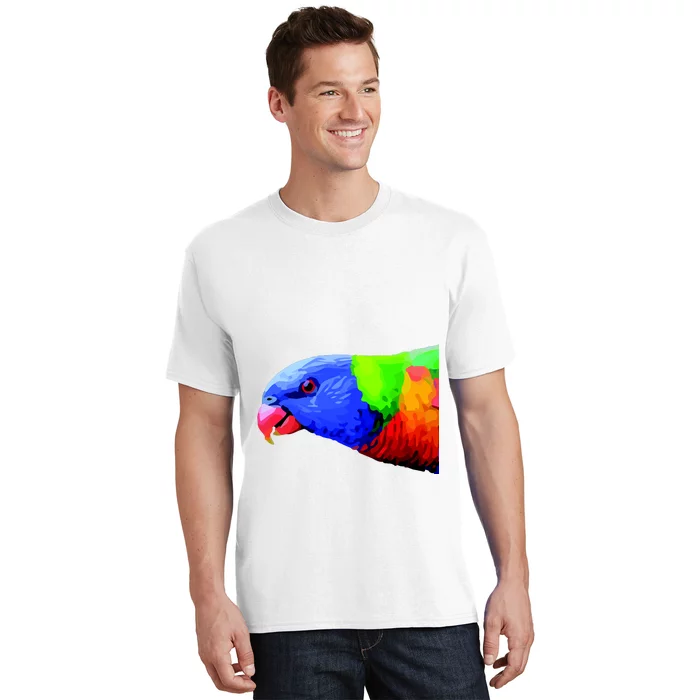 Cool Parrot Bird Funny Side Action T-Shirt