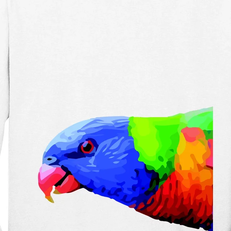 Cool Parrot Bird Funny Side Action Tall Long Sleeve T-Shirt