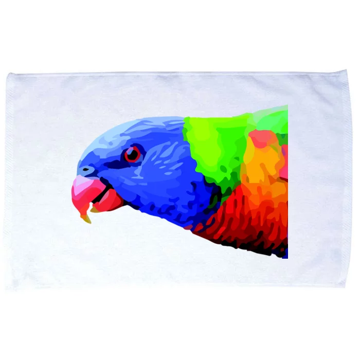 Cool Parrot Bird Funny Side Action Microfiber Hand Towel