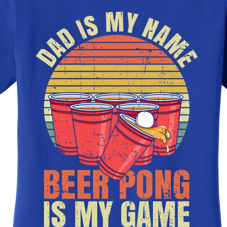 College Party Beer Pong Design Beer Pong Dad Gift Women's T-Shirt