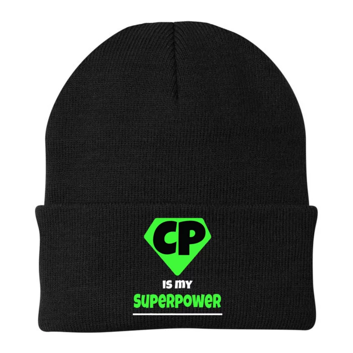 Cerebral Palsy Brain Damage Awareness CP Is My Superpower Knit Cap Winter Beanie