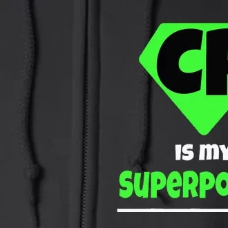 Cerebral Palsy Brain Damage Awareness CP Is My Superpower Full Zip Hoodie