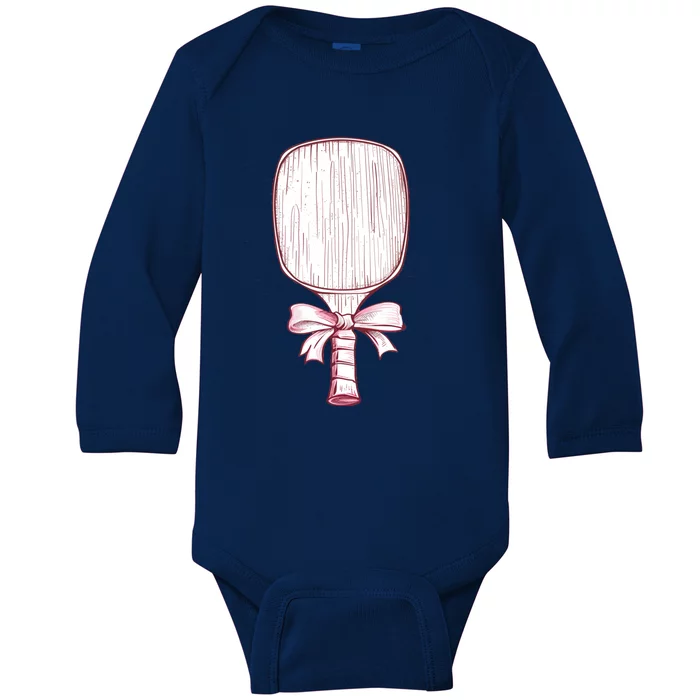 Cute Pickle Ball Baby Long Sleeve Bodysuit