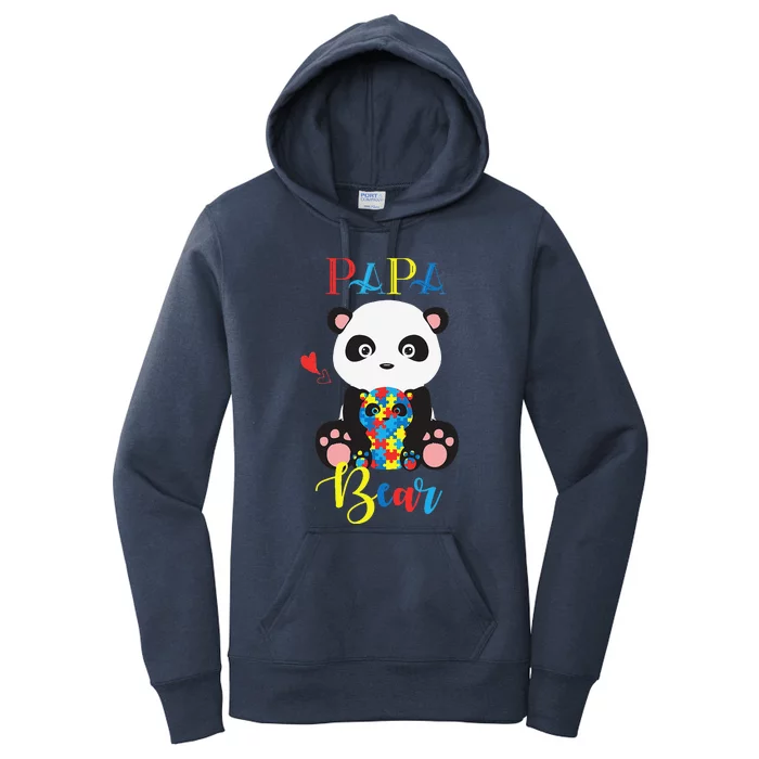 Cute Panda Bear Lovers PaPa Panda Autism Father Puzzle Baby Women's Pullover Hoodie