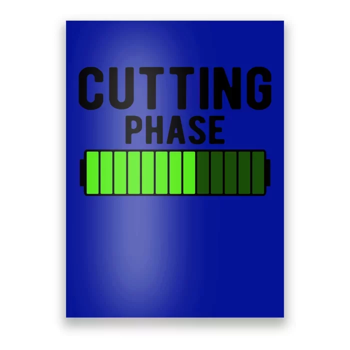 Cutting Phase Battery Loading Progress Bodybuilder Fitness Gift Poster