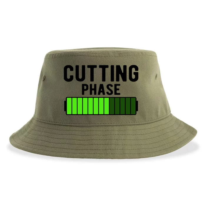 Cutting Phase Battery Loading Progress Bodybuilder Fitness Gift Sustainable Bucket Hat