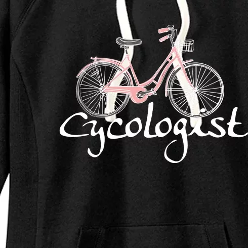 Cycologist Pink Bicycle Cyclist Gift Cute Cycling Women's Fleece Hoodie