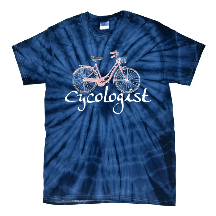 Cycologist Pink Bicycle Cyclist Gift Cute Cycling Tie-Dye T-Shirt