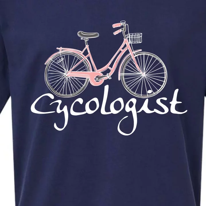 Cycologist Pink Bicycle Cyclist Gift Cute Cycling Sueded Cloud Jersey T-Shirt