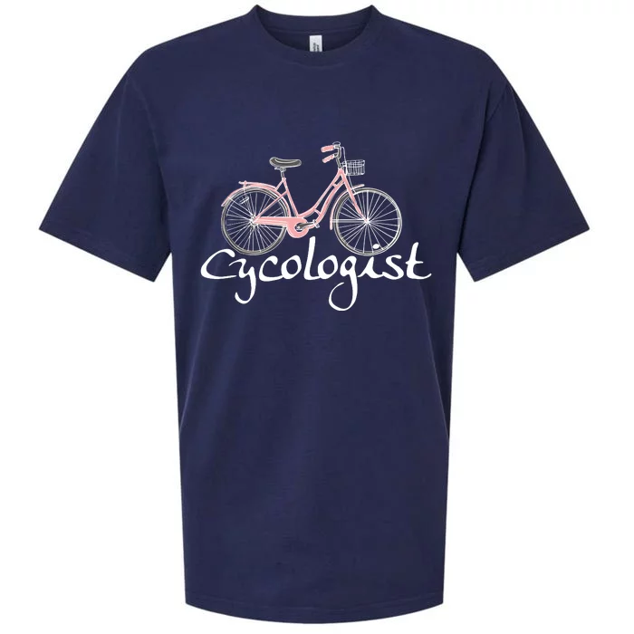 Cycologist Pink Bicycle Cyclist Gift Cute Cycling Sueded Cloud Jersey T-Shirt