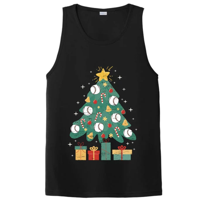 Catcher Pitcher Bat Christmas Tree Gift Performance Tank