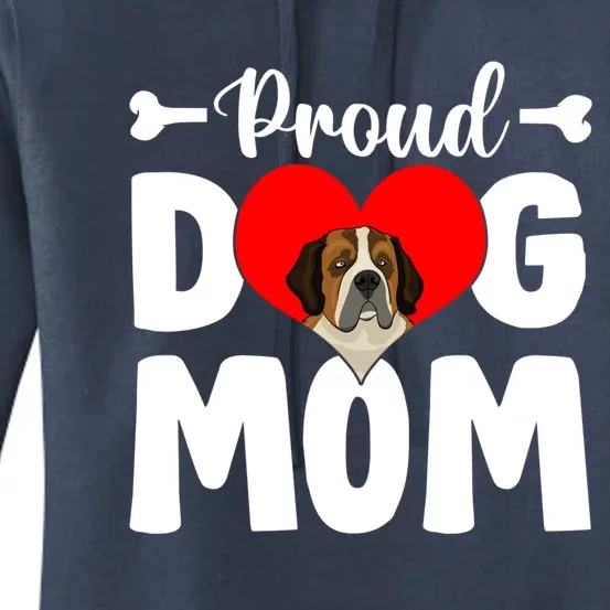 Cute Proud Bernard Dog Mom Funny Mother's Day Funny Gift Women's Pullover Hoodie