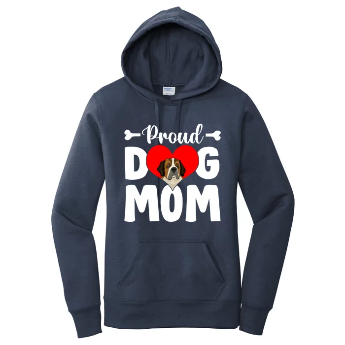 Cute Proud Bernard Dog Mom Funny Mother's Day Funny Gift Women's Pullover Hoodie