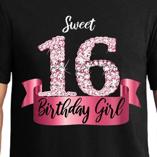 Cute Pink Black Sweet 16 Style I 16th Birthday Idea Pajama Set