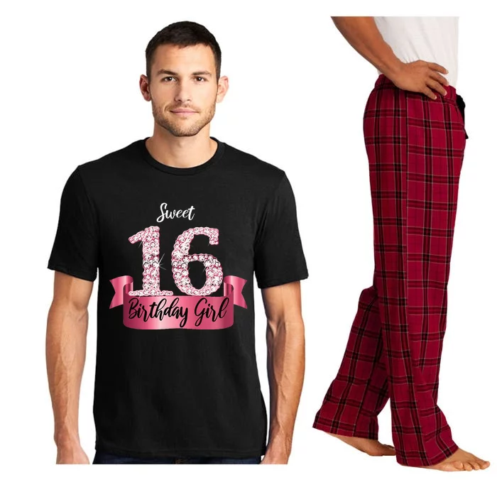 Cute Pink Black Sweet 16 Style I 16th Birthday Idea Pajama Set