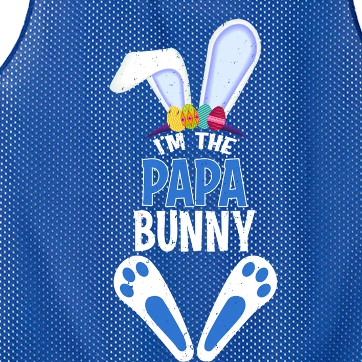 Cute Papa Bunny Costume Easter Matching Family Cool Gift Mesh Reversible Basketball Jersey Tank