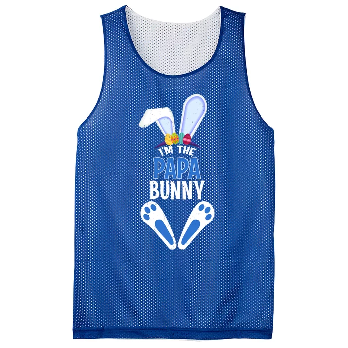 Cute Papa Bunny Costume Easter Matching Family Cool Gift Mesh Reversible Basketball Jersey Tank