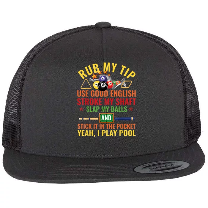 Cool Pool Billiards Billiard Player Table Sport Game Play Gift Flat Bill Trucker Hat