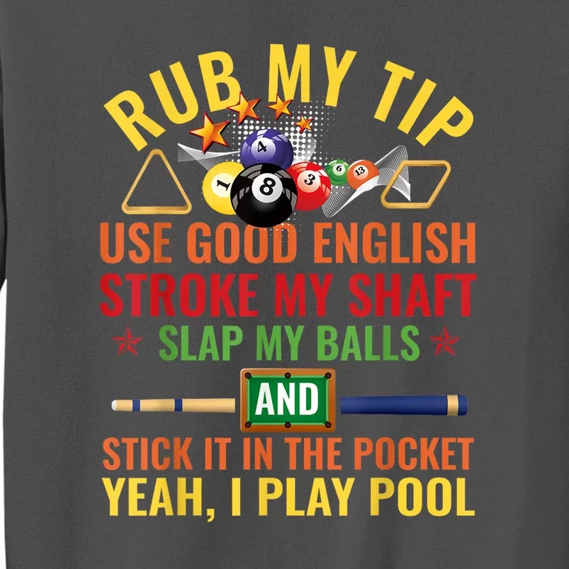 Cool Pool Billiards Billiard Player Table Sport Game Play Gift Tall Sweatshirt