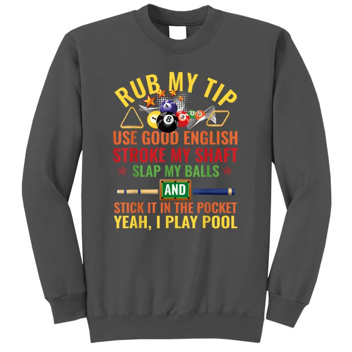 Cool Pool Billiards Billiard Player Table Sport Game Play Gift Tall Sweatshirt