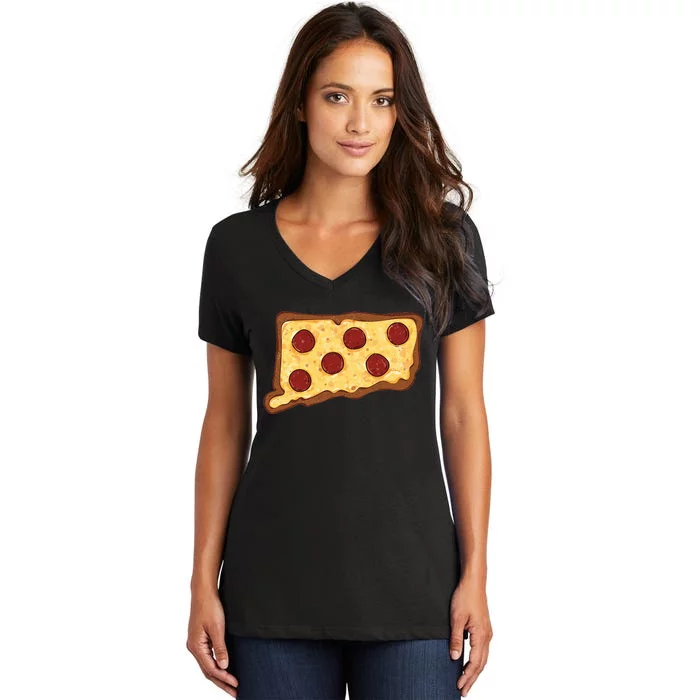 Connecticut Pizza Women's V-Neck T-Shirt