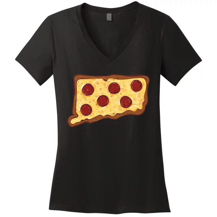 Connecticut Pizza Women's V-Neck T-Shirt