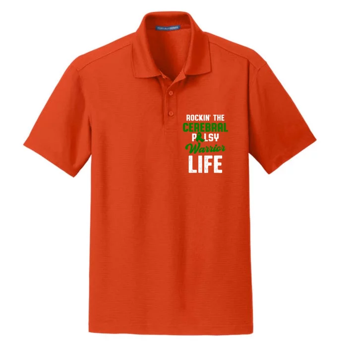 Cerebral Palsy Cp Awareness Illness Warrior Survivor Gift Dry Zone Grid Performance Polo