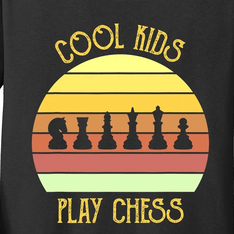 Cool Play Chess Board Game Novelty Checkmate Kids Long Sleeve Shirt