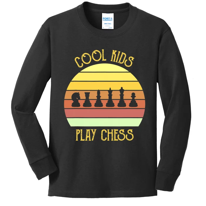 Cool Play Chess Board Game Novelty Checkmate Kids Long Sleeve Shirt