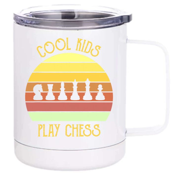 Cool Play Chess Board Game Novelty Checkmate Front & Back 12oz Stainless Steel Tumbler Cup