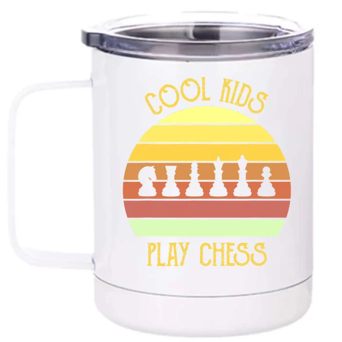 Cool Play Chess Board Game Novelty Checkmate Front & Back 12oz Stainless Steel Tumbler Cup