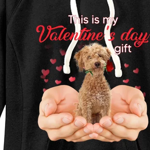 Cute Poodle Crossbreed This Is My Valentine's Day Pajama Gift Women's Fleece Hoodie