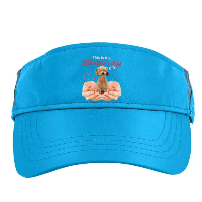 Cute Poodle Crossbreed This Is My Valentine's Day Pajama Gift Adult Drive Performance Visor