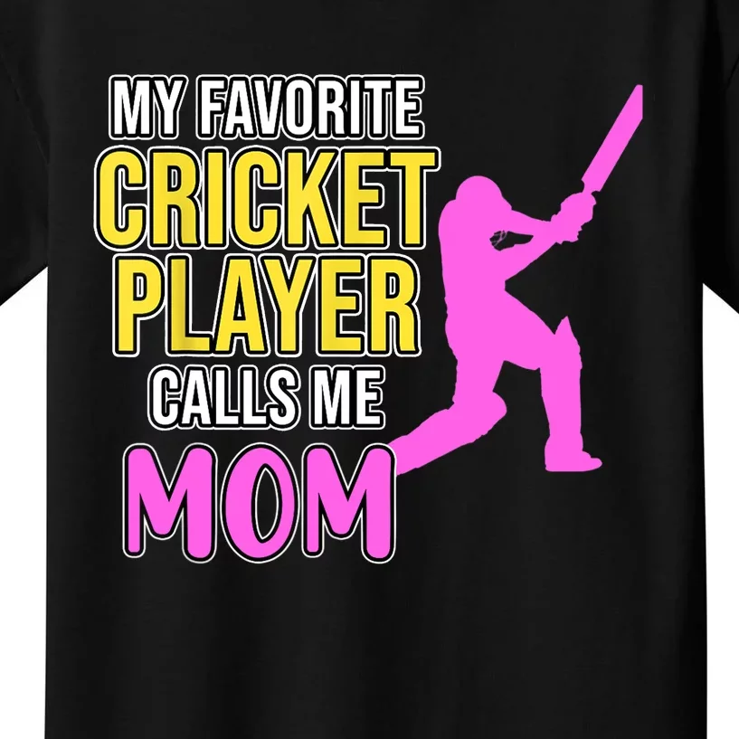 Cricket Player Calls Me Mom Sports Lover Team Coach Graphic Kids T-Shirt