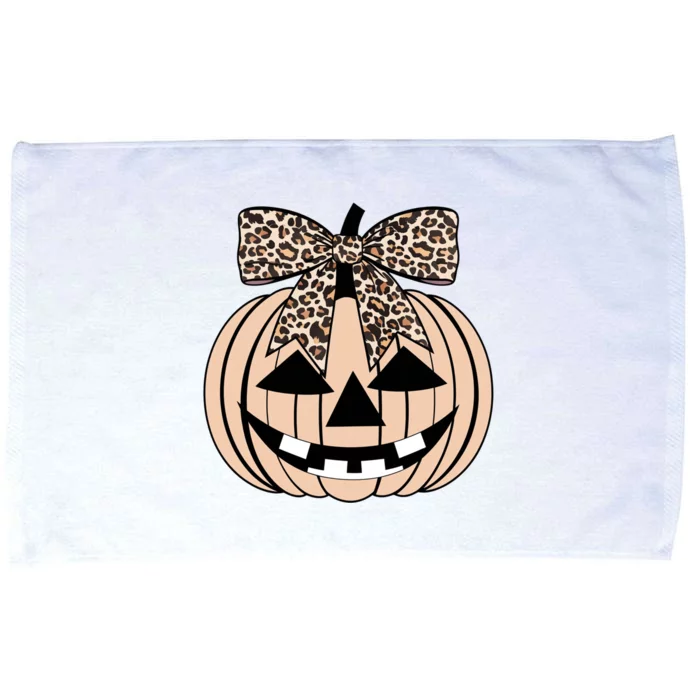 Cheetah Pumpkin Cute Halloween Microfiber Hand Towel