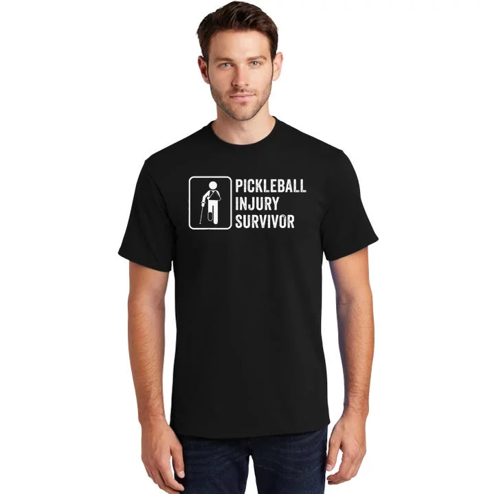 Cool Pickleball Coach With Saying Pickleball Injury Survivor Tall T-Shirt