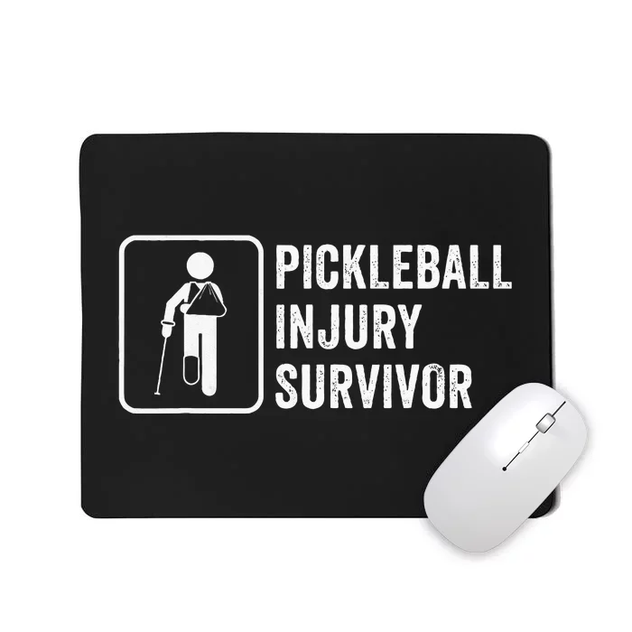 Cool Pickleball Coach With Saying Pickleball Injury Survivor Mousepad