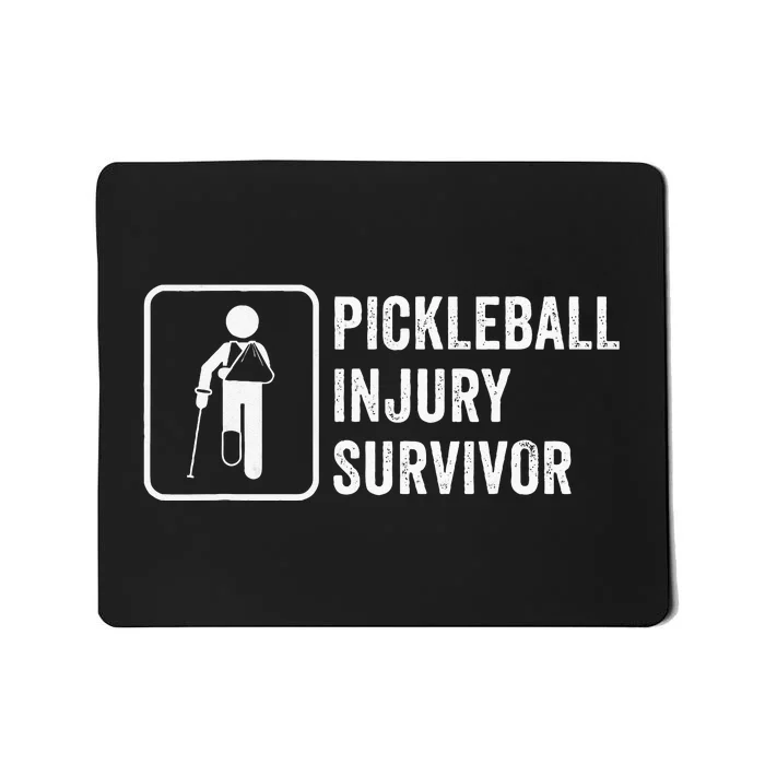 Cool Pickleball Coach With Saying Pickleball Injury Survivor Mousepad