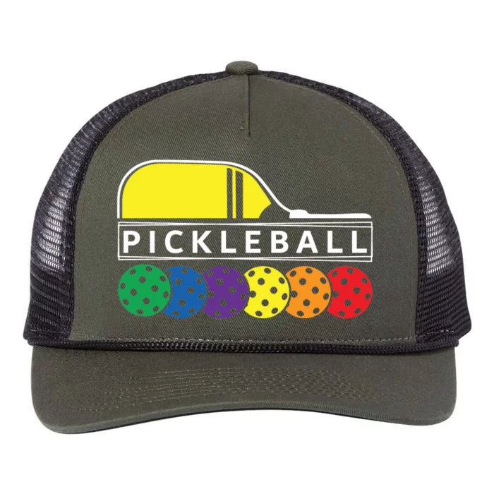 Classic Pickleball Retro Rope Trucker Hat Cap