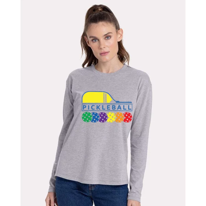 Classic Pickleball Womens Cotton Relaxed Long Sleeve T-Shirt