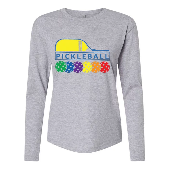 Classic Pickleball Womens Cotton Relaxed Long Sleeve T-Shirt