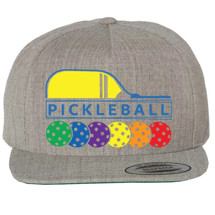 Classic Pickleball Wool Snapback Cap