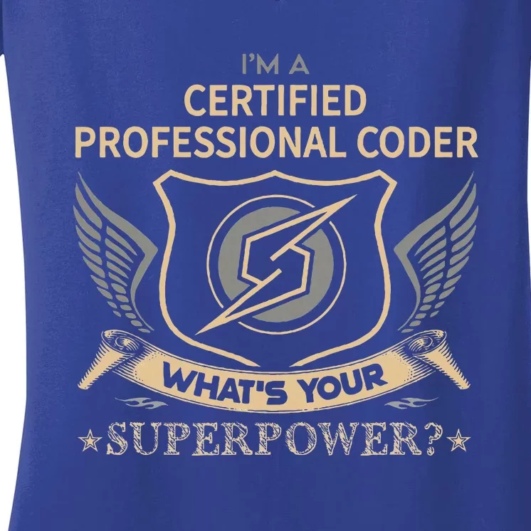 Certified Professional Coder Job Women's V-Neck T-Shirt