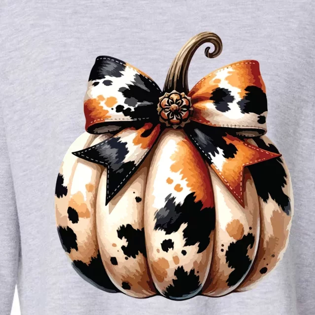 Coquette Pumpkin Cropped Pullover Crew